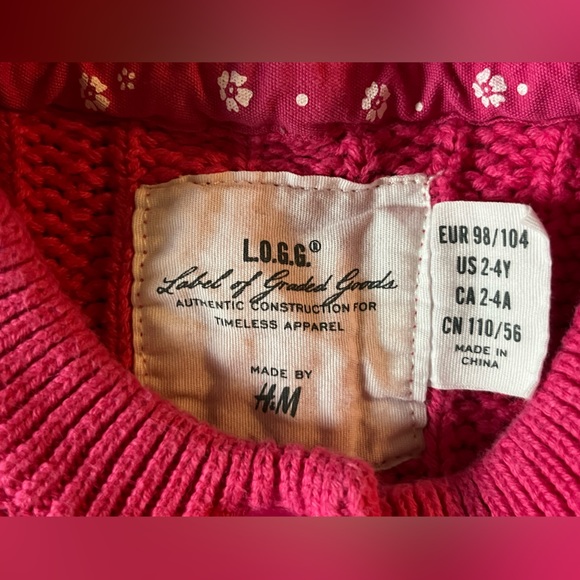 Girls H&M Pink Sweater (2-4) and Gymboree Floral Skort (3t) Bundle Set 🌸 - Picture 2 of 10